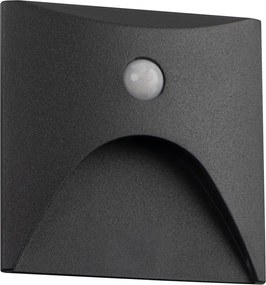 Kanlux 39143 - LED осветително тяло за стълби с датчик EXIN 2,5W/230V 4000K IP65 антрацит, квадратно