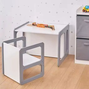 GINGER HOME К-кт 3в1 тип Монтесори БЯЛ/СИВ