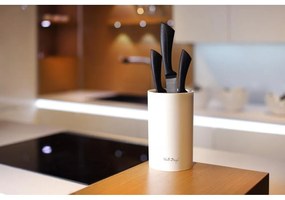 Универсален бял блок за ножове - Vialli Design