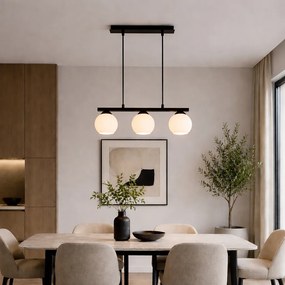 Пендел ТРИО, черен/бял, 3xE27