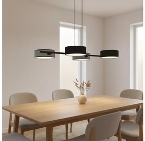 Полилей на кабел DRUMZ 4xE14/10W/230V черен/сив