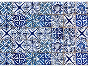 Kitchen stove wall protection Blue Azulejos L