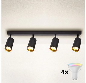 Brilagi - LED димируемо точково осветително тяло SELE 4xGU10/6,5W/230V черно/златно