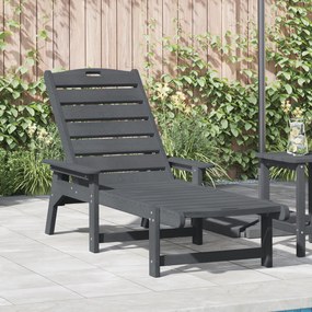 Sonata H Шезлонг за слънце Светлосив 53x162x98.5 см HDPE