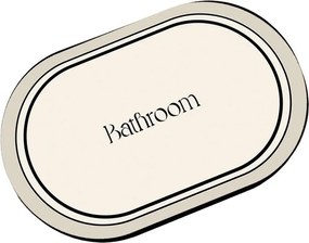 Кремав килим за баня 60x100 cm Farbelle – Foutastic