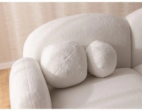 Кремав ъглов диван от прежда с примки от букле (ляв ъгъл) Orbit – Ropez