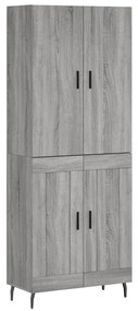 3195809 vidaXL Висок шкаф, сив сонома, 69,5x34x180 см, инженерно дърво