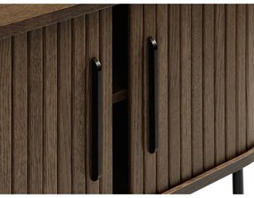 Кафява ТВ масичка от дъб 120x56 cm Nola - Unique Furniture