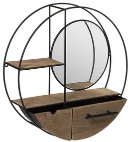 Рафт за стена atmosphera Kiara, Метал и MDF, Ø50 см