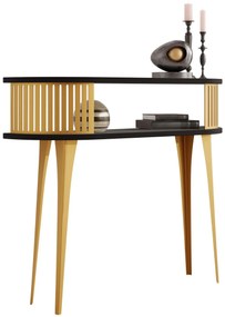 Конзолна маса Roenni Gold-Черен