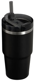Черен термос със сламка от неръждаема стомана 600 ml Quencher H2.0 FlowState Tumbler Black – Stanley