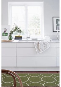 Тъмнозелен килим за открито и закрито 70x100 cm Boo Dark Olive – Pappelina