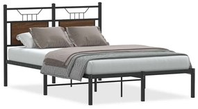 4106839 vidaXL Рамка за легло без матрак кафяв дъб 120x200 см инженерно дърво