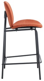Бар столове в комплект от 2 броя в тухлен цвят (височина на седалката 65 cm) Cori - Marckeric
