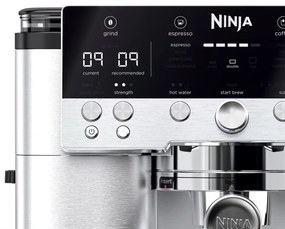 Кафеавтомат 3в1 Ninja Luxe Café Premier ES601EU, 1650W, 15 bar, 2 л, Barista Assist, Режим гореща вода, 4 режима, 3 темп. настройки, Инокс/черен