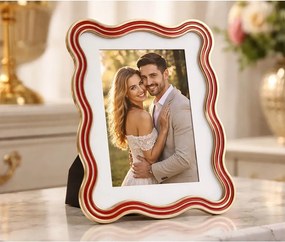 Червено-златиста метална стояща рамка 17,5x22,5 cm Elizabeth – Mauro Ferretti