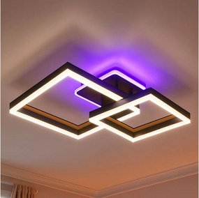 RGBW LED димируемо таванно осветително тяло, 75 W, 230 V, 3000–6500 K, с дистанционно управление