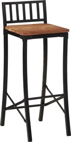358942 vidaXL Бар столове, 2 бр, акациева дървесина масив