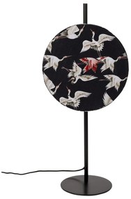 Черна настолна лампа с текстилен абажур (височина 71 cm) Jaylee – White Label