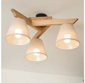 Brilagi - LED  Полилей за повърхностен монтаж ANTHONY 3xE14/40W/230V дъб/бежов