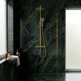 Душ комплект без чучур с термостат Rea Lungo Gold