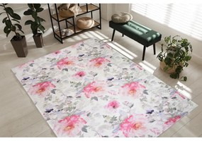 Килим подходящ за пране в розово и цвят слонова кост 160x230 cm Pink Garden – Vitaus