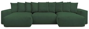Зелен ъглов диван от рипсено кадифе Voltaire – Bobochic Paris