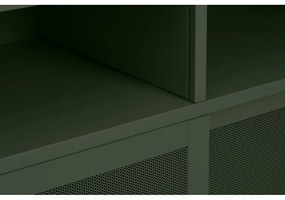 Тъмнозелено метално шкафче с плъзгащи се врати 90x180x40 cm Veep – Unique Furniture