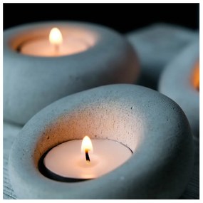 Бетонни свещници в комплект от 3 бр. Donut - Mioli Decor