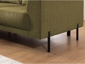 Зелен шенилов ъглов диван (ляв ъгъл/L форма) Mauris – Ropez