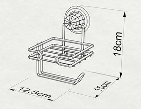 държач за тоалетна хартия TEKNO TEL DM-275 , хром