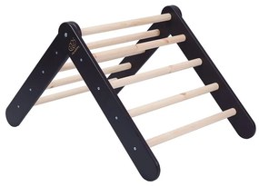 Черен пиклер триъгълник от масивен бор 60x60x60 cm Montessori – Meowbaby