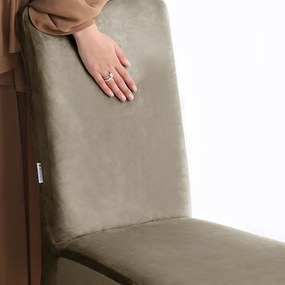 Сиво-бежово ластично покривало за стол 48 cm Sento – Restilo