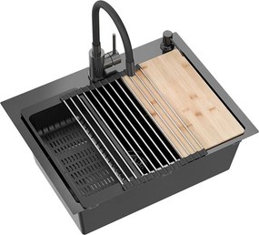 Стоманена мивка LUKE 100 Black