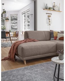 Кафяв разтегателен/с място за съхранение ъглов диван (ляв ъгъл/L форма) Classy Sophie – Miuform