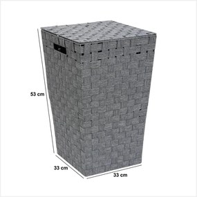 Кош за пране 5five Lise, Бежов, 33x33x53 cm - Зелен