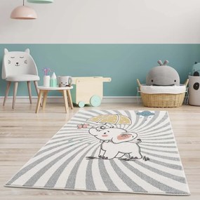 Сладък бебешки килим за игра с щастливо слонче Ширина: 160 см | Дължина: 230 см