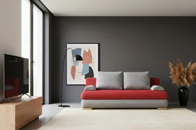 Диван-легло Рибод-Червено - Сиво