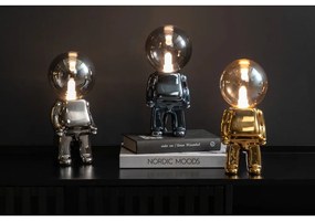 Сива LED затъмняваща се настолна лампа със стъклен абажур (височина 27 cm) Ross – Leitmotiv