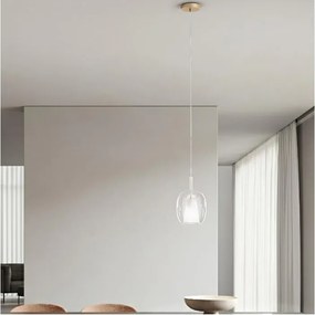 Ondaluce - Подвесен полилей на кабел THELMA 3xE27/15W/230V Ø 19,5 cm златен/прозрачен