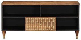 358300 vidaXL ТВ шкаф, 100x33x46 см, мангово дърво масив