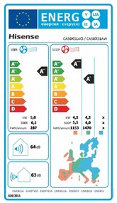 Инверторен климатик Hisense Easy Smart CA50XS1A, 18000 BTU, 35 м2, А++, Тиха работа, FreezeProtect до -15°C, Бял