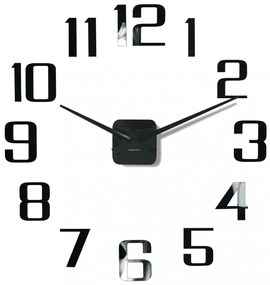Класически черен самозалепващ се часовник 130 см