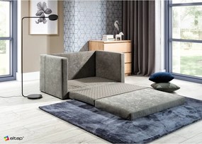 Син сив шенилов разтегателен диван 132 cm Neva – ELTAP