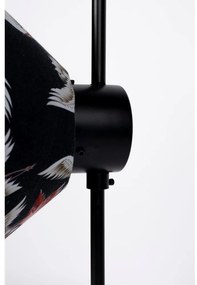 Черна настолна лампа с текстилен абажур (височина 71 cm) Jaylee – White Label