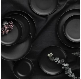 Комплект за хранене 16 части черен/порцелан