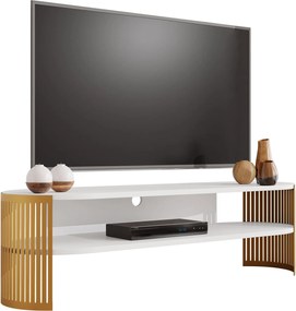 ТВ шкаф Fikoli-Бяло - Злато