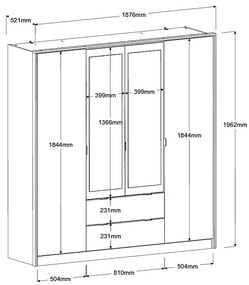 Гардероб 4-doors Canada