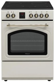 Готварска печка Finlux FLCR 600MD RETRO, 69 л, 4 котлона, 8 програми, 250C, LED дисплей, Таймер, Шампанско