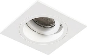 Интелигентен вграден прожектор бял квадратен вкл. WiFi GU10 - Chuck